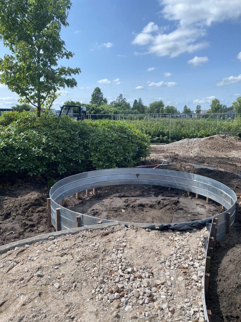 Frame voor ronde trampoline