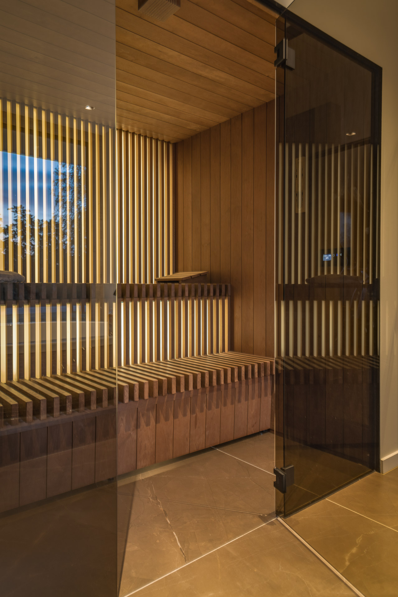 20 sauna luxe sauna in het poolhouse