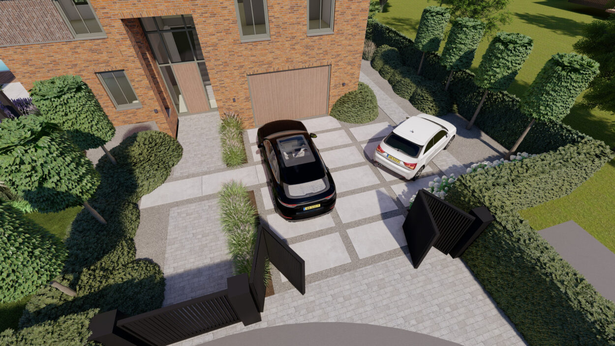 02 3D voortuin oprit