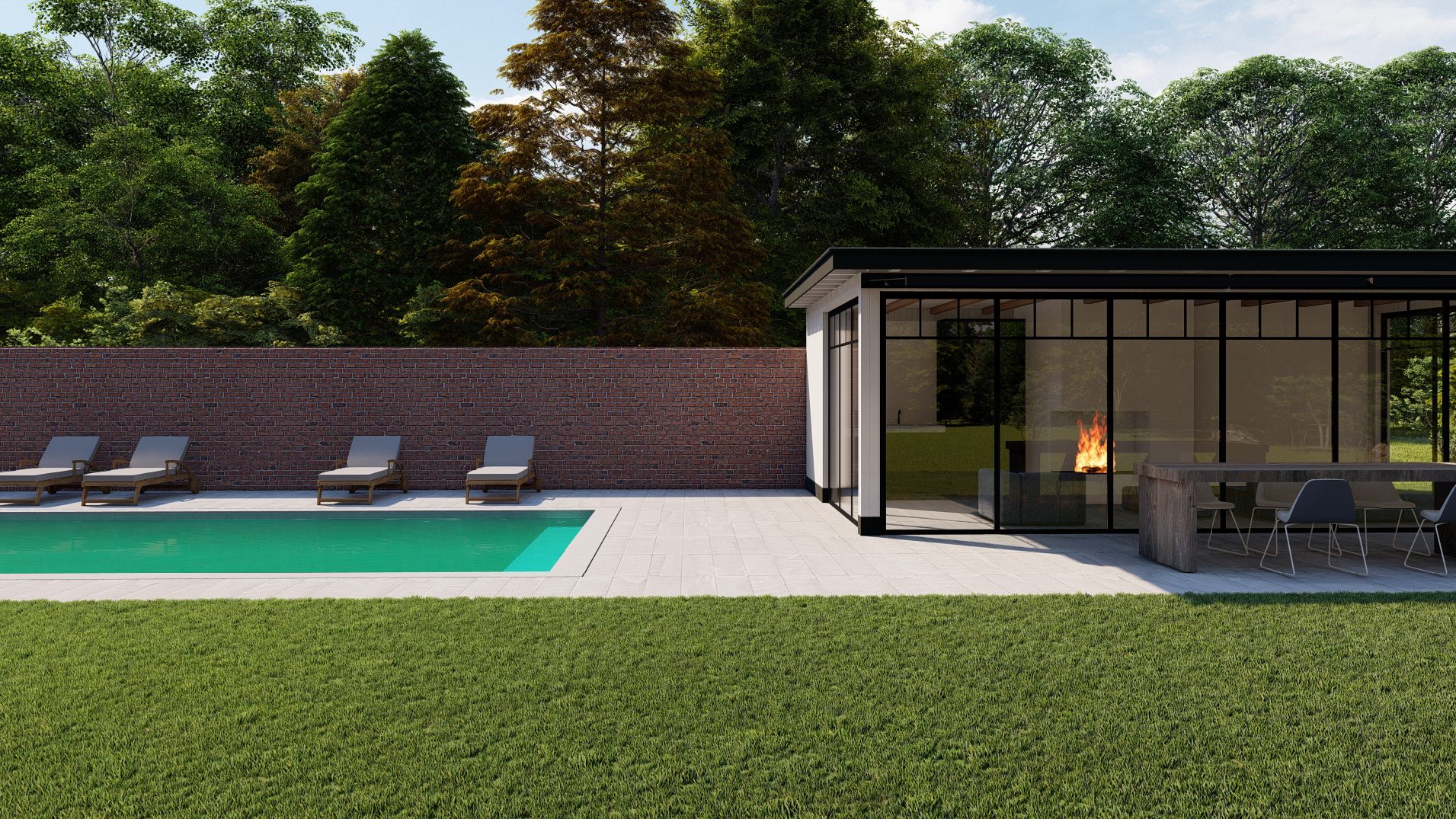 3D ontwerp 03 | Rotterdams badhuis, wellnesstuin in Rotterdam