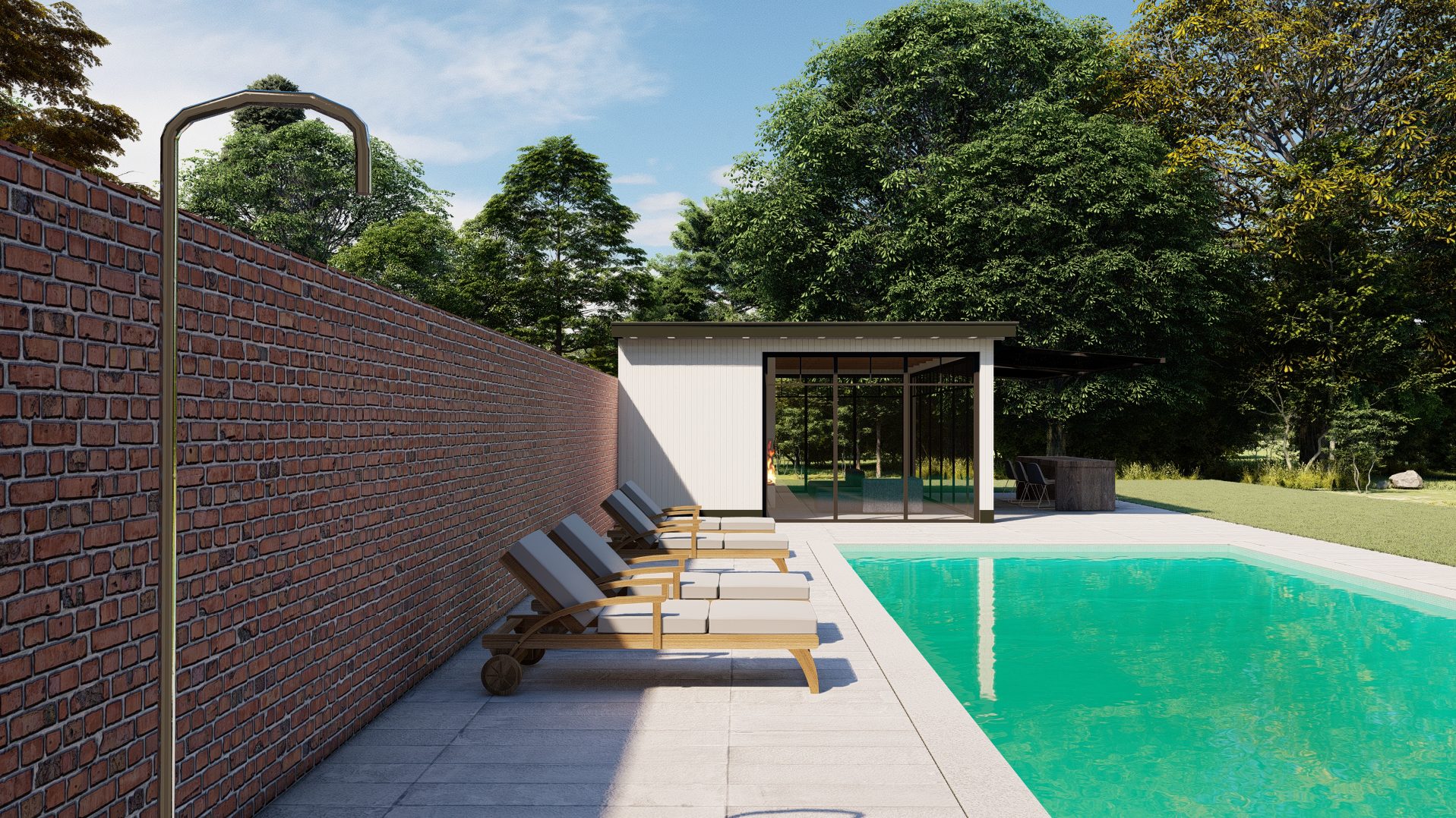 3D ontwerp 05 | Rotterdams badhuis, wellnesstuin in Rotterdam