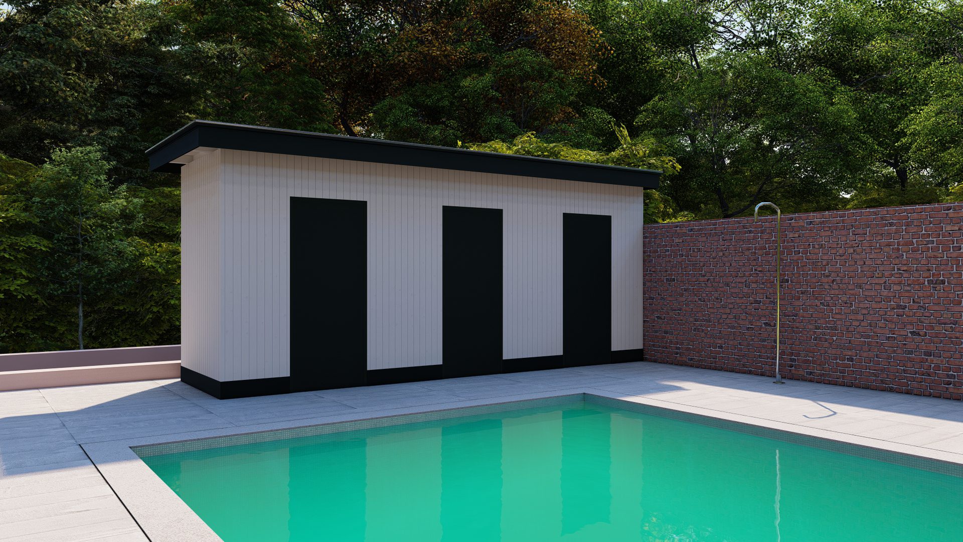 3D ontwerp 06 | Rotterdams badhuis, wellnesstuin in Rotterdam